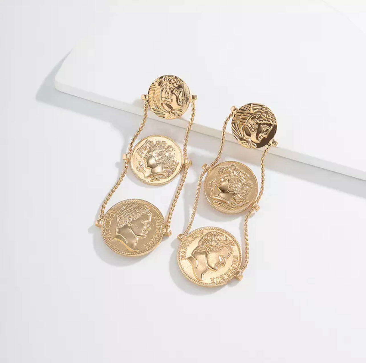 Golden Coin Earrings