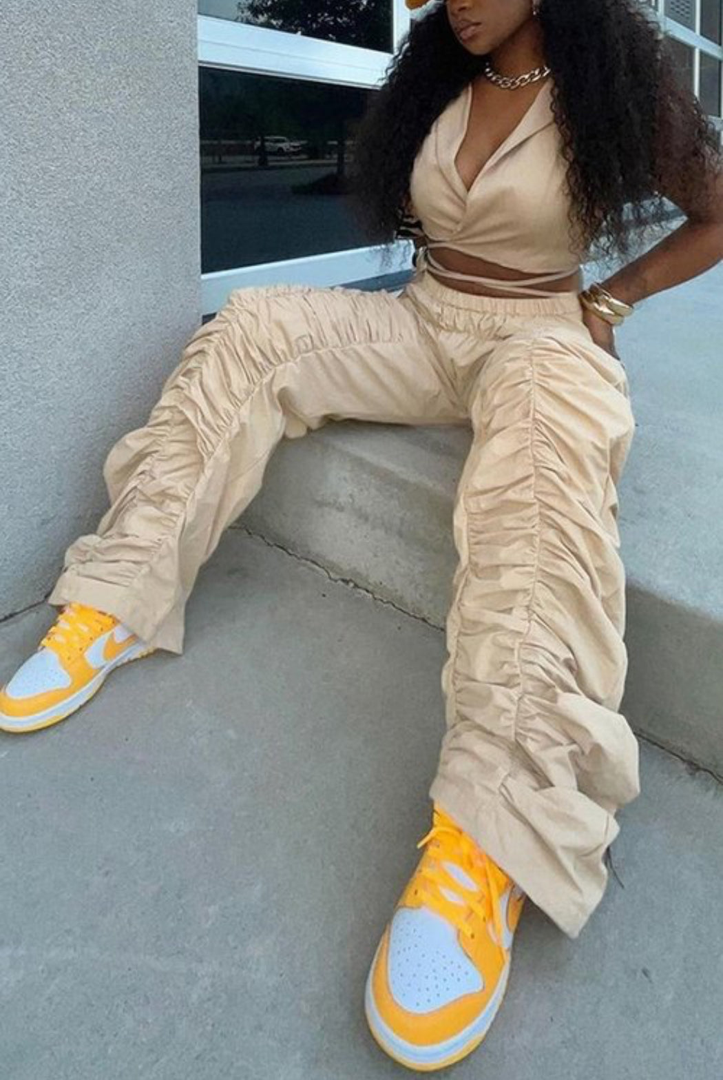 Feathered Cargo Pants