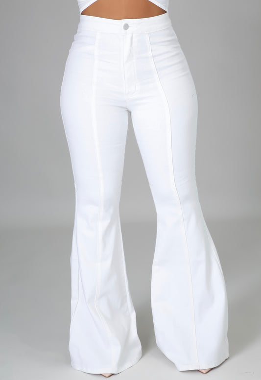 White Denim Bell Bottoms