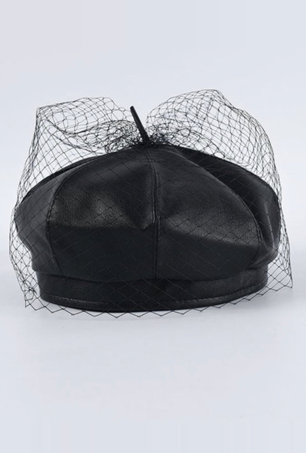 Faux Leather Beret