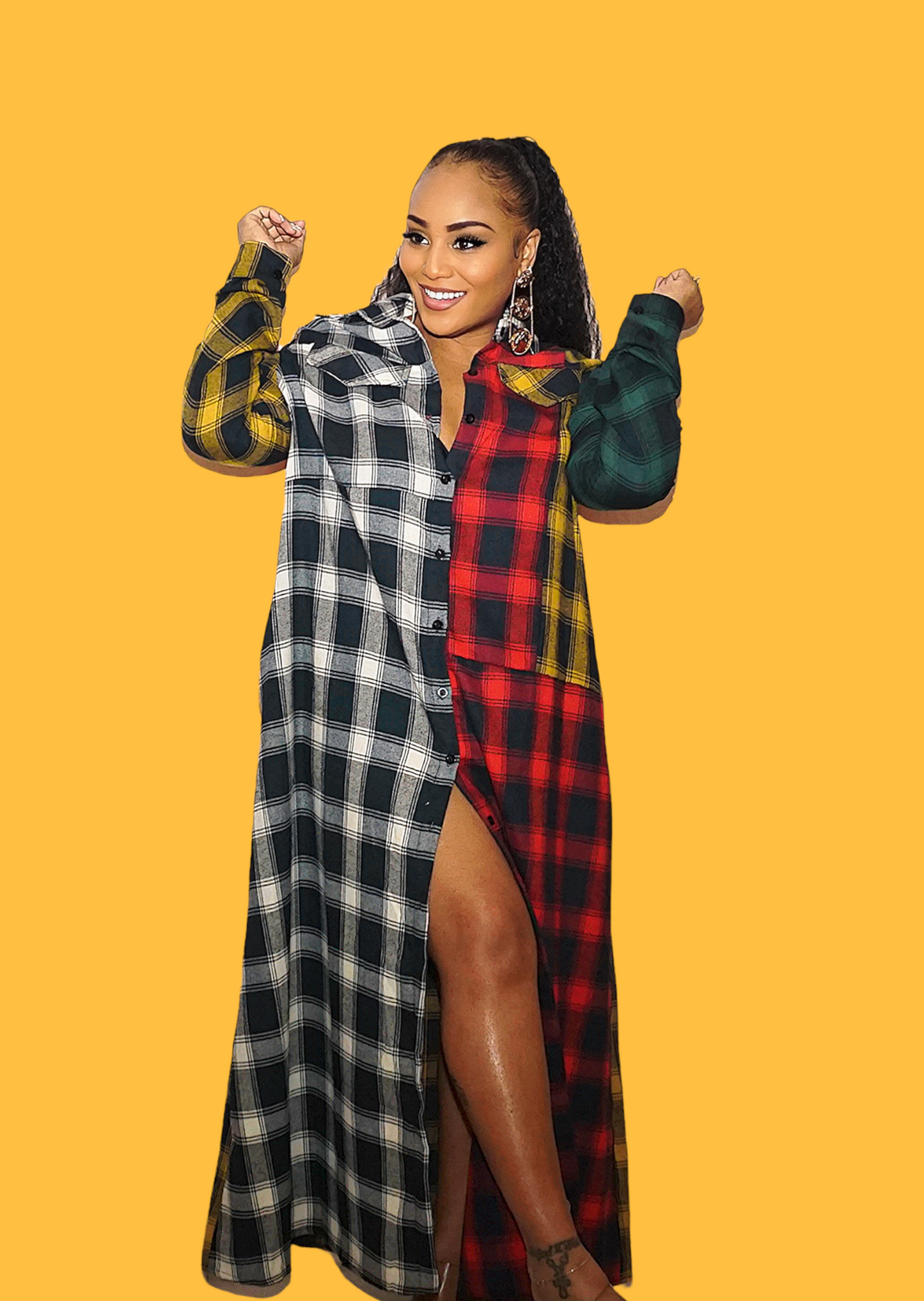 Color Block Maxi Dress