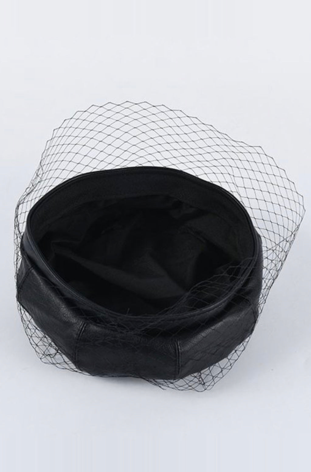 Faux Leather Beret